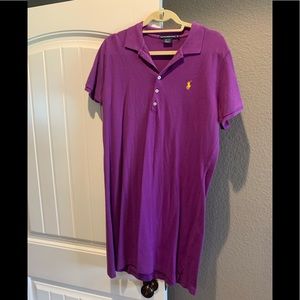 Ralph Lauren Sport purple dress with yellow horse. GUC, size X-large.